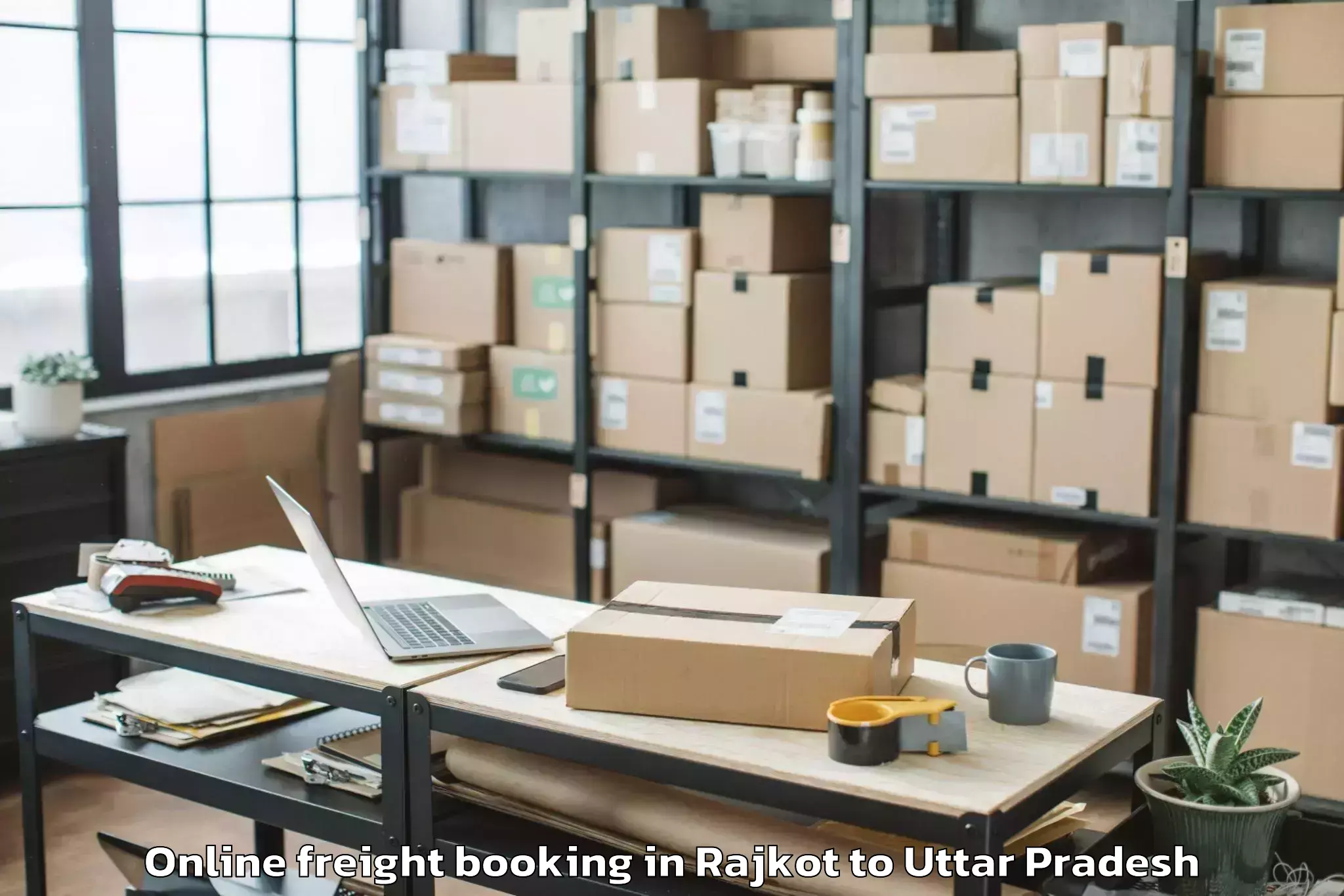 Book Rajkot to Muhammadabad Online Freight Booking